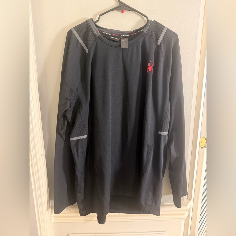 Spyder Active Men’s Black Long Sleeve Performance Pullover Size XL